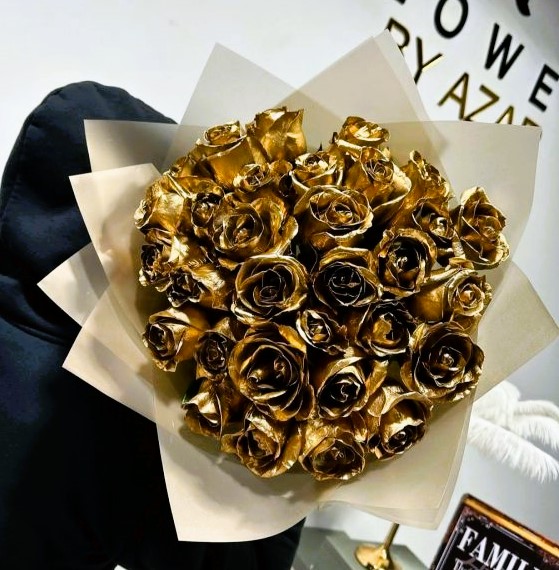 Golden rose online flower